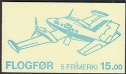 FÄRÖER Markenheftchen MH 3 Mit 125-129, Postfrisch **, Flugzeuge, 1985 - Färöer Inseln