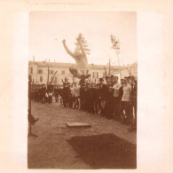 Athlétisme - Photo Ancienne Albuminée - Saut En Longueur - Caserne Militaire ? - 9x9cm - Atletica