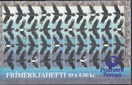 FÄRÖER Markenheftchen MH 9 Mit 5x 283-284, Postfrisch **, Färöer-Rabe, 1995 - Isole Faroer