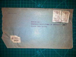ARGENTINE, Enveloppe Longue Certificat Distribuée à La Capitale Fédérale Aux Fabricants Industriels D'Abrasifs (I.M.A.). - Used Stamps