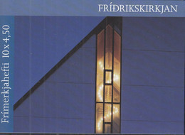 FÄRÖER Markenheftchen MH 16, 5x 345-346, Postfrisch **, Frederikskirche, 1998 - Isole Faroer