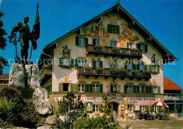 72830613 Kochel See Hotel Gasthof Zur Post Schmied Von Kochel Denkmal Statue Lue - Andere & Zonder Classificatie