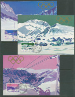 Liechtenstein 1979 Olympic Games Lake Placid Set Of 3 Maximumcards - Hiver 1980: Lake Placid