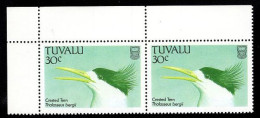 TUVALU(1988) Crested Tern. Color Error In Pair. The Bird's Head Is Green Instead Of Black. Scott 474, Yvert 473. - Tuvalu