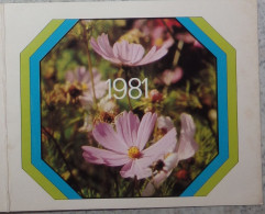 Petit Calendrier De Poche 1981 Fleur  Chaussures ERAM Marque Enseigne - Klein Formaat: 1981-90