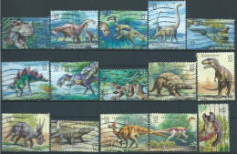 VERINIGTE STAATEN ETATS UNIS USA 1997 PREHISTORIC: WORLD OF DINOSAURS SET 15V USED SC 3136a-t YT 2590-2605 MI 2814-28 SG - Used Stamps