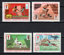 Malagasy - Madagascar 1980 Olympic Games Moscow, Athletics, Boxing, Judo, Swimming Set Of 4 MNH - Ete 1980: Moscou