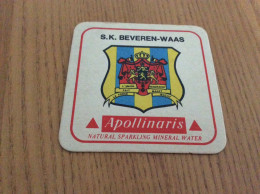 Sous-bock "Apollinaris - S.K. BEVEREN-WAAS" (blason, Football, Belgique) - Bierdeckel