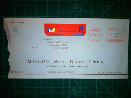 ARGENTINE, Certifié Enveloppe Longue. Appartenant à "MOLPO Soc. Resp. Ltda." Envoyé à Buenos Aires Avec Envoi Mécanique. - Usados