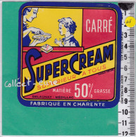 C1304  FROMAGE CARRE SUPERCREAM DELAUNAY MEDILLAC CHARENTE 50 % - Kaas