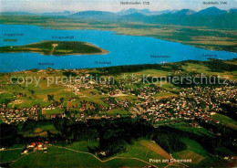 72829429 Prien Chiemsee Fliegeraufnahme Koenigsschloss Hochstaufen Hochfelln Pri - Autres & Non Classés