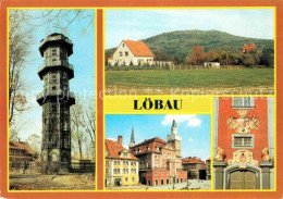 72829174 Loebau Sachsen Aussichtsturm Loebauer Berg Technisches Denkmal Rathaus  - Löbau