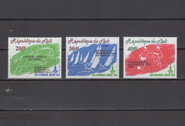 Mali 1980 Olympic Games Moscow, Equestrian, Sailing, Football Soccer Set Of 3 With Winners Overprint MNH - Estate 1980: Mosca