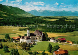 72828793 Steingaden Oberbayern Wieskirche Fliegeraufnahme Steingaden - Sonstige & Ohne Zuordnung