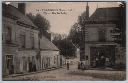 (37) 3838, Villebourg, Phototypie Huguet 574, Place Et Rue Des Ecoles, état ! - Andere & Zonder Classificatie