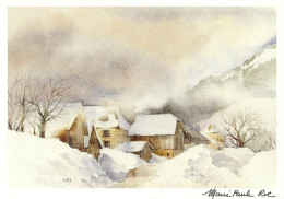 *CPM - Village Sous La Neige - Aquarelle De Marie-Paule ROC - Peintures & Tableaux