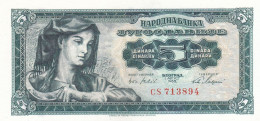 5  Dinara 1965 UNC  Small Numeration !!! YUGOSLAVIA - Yugoslavia