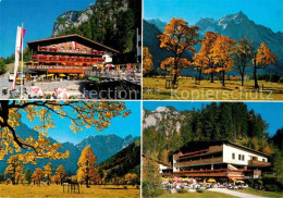 72828311 Eng Hinterriss Tirol Alpengasthof Alpencafe Grosser Ahornboden Herbstst - Sonstige & Ohne Zuordnung