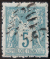 R1311/3157 - FRANCE - SAGE TYPE II N°75 - GC 3105 >>> Oblitération Du Jour De L'an - PIQUAGE DEFECTUEUX - 1876-1898 Sage (Tipo II)