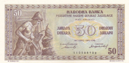 50 Dinara 1946 UNC 9 Number Serial !!! YUGOSLAVIA - Yugoslavia