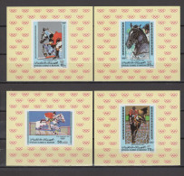 Mauritania 1980 Olympic Games Moscow, Equestrian Set Of 4 S/s Imperf.  MNH -scarce- - Sommer 1980: Moskau