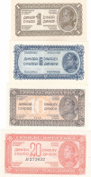 Nice Set 1-5-10-20 Dinara 1944 !!! YUGOSLAVIA PARTISAN MONEY - Jugoslawien