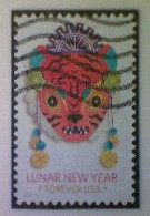 United States, Scott #5662, Used(o), 2022, Year Of The Tiger (58¢), Multicolored - Usati