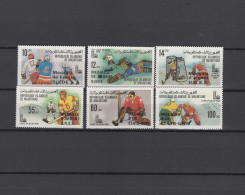 Mauritania 1980 Olympic Games Lake Placid Set Of 6 With Winners Overprint MNH - Invierno 1980: Lake Placid