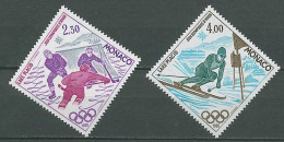 Monaco 1980 Olympic Games Lake Placid Set Of 2 MNH - Hiver 1980: Lake Placid