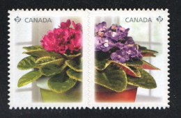 2010 African Violets - Se-tenant Pair From Booklet  Sc 2378i MNH - Ungebraucht