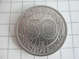 Germany 50 Reichspfennig 1935 J - 50 Rentenpfennig & 50 Reichspfennig