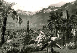 72827136 Meran Merano Ansicht Mit Kirche Burgruine Texelgruppe Merano - Sonstige & Ohne Zuordnung