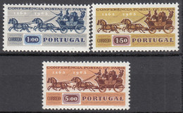 PORTUGAL  938-940, Postfrisch **, Kutschen, 100. Jahrestag Der 1. Internationalen Postkonferenz, 1963 - Diligencias