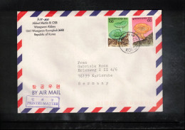 South Korea 1995 Mushrooms Interesting Airmail Letter - Corée Du Sud