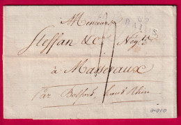 MARQUE 82 BAINS VOSGES 1810 INDICE 10 POUR MASSEVAUX HAUT RHIN LETTRE - 1701-1800: Precursors XVIII