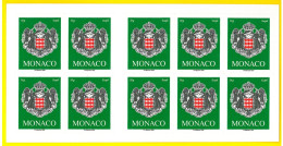 MONACO Booklet Green TVP PHIL@POSTE 2008 Stamp Booklet VERY RARE Yvert 2502 L14b - Booklets