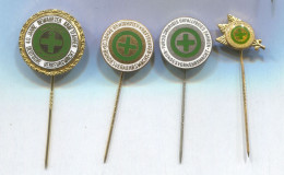 German Traffic Watch - Enamel Vintage Pin Badge  Abzeichen, 4 Pcs - Geneeskunde