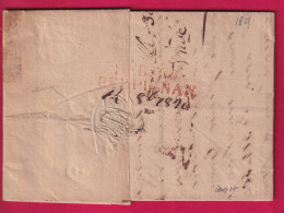 DEBOURSE DEB 66 PERPIGNAN PYRENEES ORIENTALES INDICE 17 DEPART AACHEN AIX LA CHAPELLE ALLEMAGNE ENTREE PAR GIVET LETTRE - 1801-1848: Precursors XIX