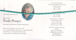Paula Perquy-Smessaert, Oostkamp 1908, 2008. Honderdjarige. Foto - Obituary Notices