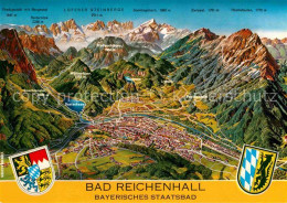 72826441 Bad Reichenhall Bayerisches Staatsbad Alpenpanorama Aus Der Vogelperspe - Bad Reichenhall