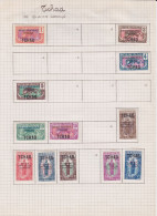 Lot 23 Timbres Tchad 1924 1925 1926 Neuf Et Oblitéré Avec Charnière - Andere & Zonder Classificatie