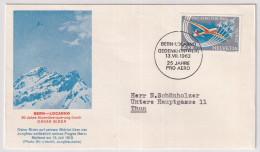 Zum. F 46 / Mi. 780 50 Jahre Alpenüberquerung Durch Oskar Bieder Gedenkflug LANGENBRUCK-BERN-LOCARNO - First Flight Covers