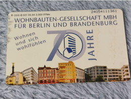 GERMANY-1182 - O 0931 - Wohnbauten-Gesellschaft MbH, Berlin-Brandenburg - 3.000ex. - O-Series: Kundenserie Vom Sammlerservice Ausgeschlossen