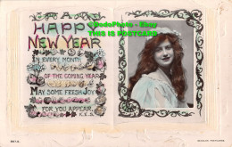 R344894 Happy New Year. Woman With Long Hair And Hat. Beagles Postcards. S. W. S - World