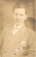 Souvenir Photo Postcard Elegant Man Tie Haircut - Fotografie