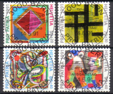 1991 PRO PATRIA Obl. 1er Jour Centrale ART CONTEMPORAIN SBK 15,- - Used Stamps