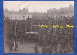 Photo Ancienne D'un Soldat Américain - ECOMMOY ( Sarthe ) - Match De Boxe Sur La Place - TOP Exceptionnel 1918 1919 WW1 - War, Military
