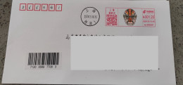 China Cover Facial Makeup 2 (Shanghai) Colorful Postage Machine Stamp First Day Actual Shipping Seal - Buste