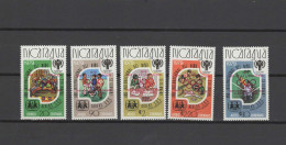 Nicaragua 1980 Olympic Games Moscow, IYC Set Of 5 With Red Overprint MNH -scarce- - Ete 1980: Moscou