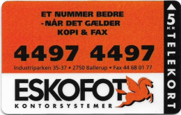 Denmark - KTAS - Eskofot 4497 4497 - TDKP066 - 02.1994, 5kr, 1.600ex, Used - Danimarca
